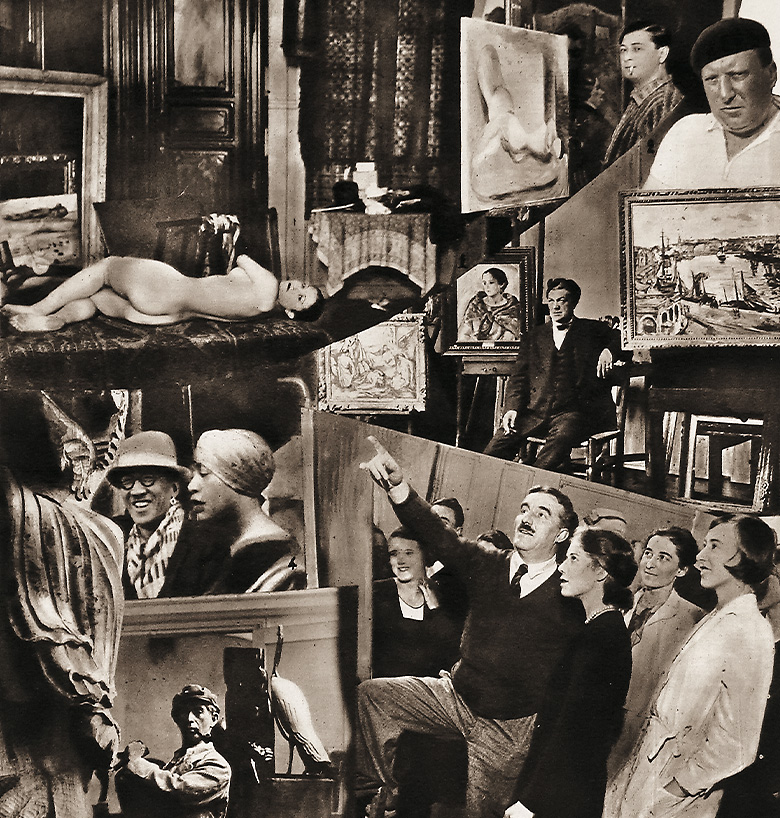 Fernand Léger a son cours de l’Académie Moderne.