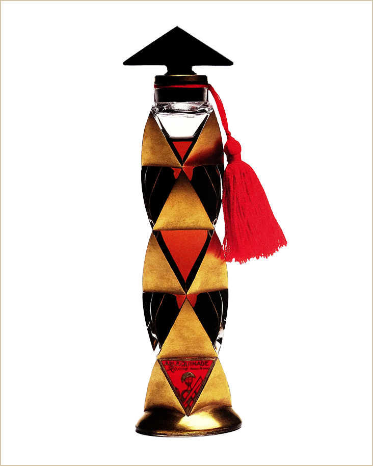 Flacon Arlequinade pour Poiret dessiné par Vassilieff, 1923